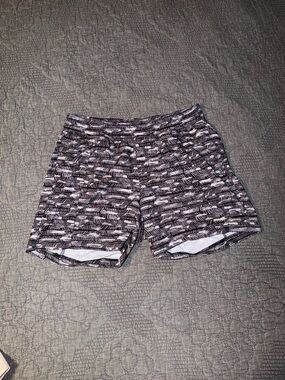 The North Face Black & White Geometric Athletic Shorts